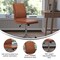 Merrick Lane Artemis Mid-Back Armless Home Office Chair with Height Adjustable Swivel Seat and Five Star Chrome Base